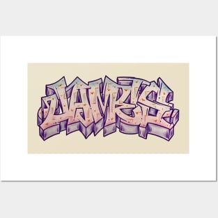 JAMES - GRAFFITI NAME by PHECK Posters and Art